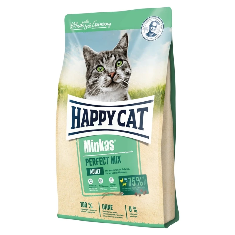 غذاخشک گربه هپی کت میکس مینکاس Happycat Mix وزن 1KG (فله)