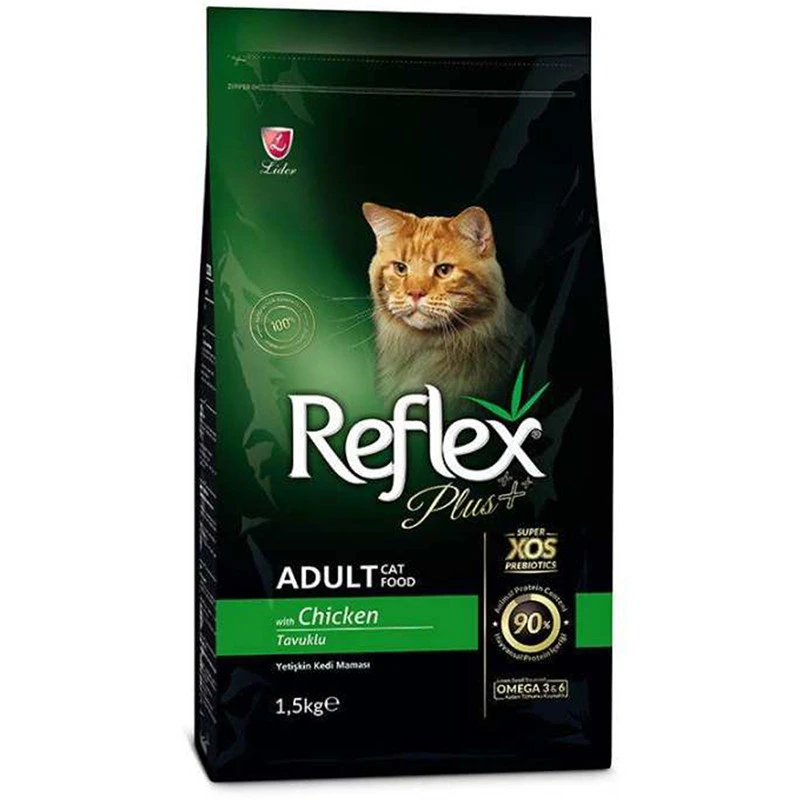 غذا خشک گربه رفلکس پلاس مرغ ادالت Reflex Adult Chicken وزن 1.5KG