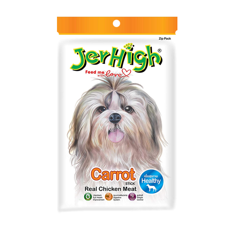 تشویقی سگ جرهای با طعم هویج Jerhigh Carrot وزن 70GR