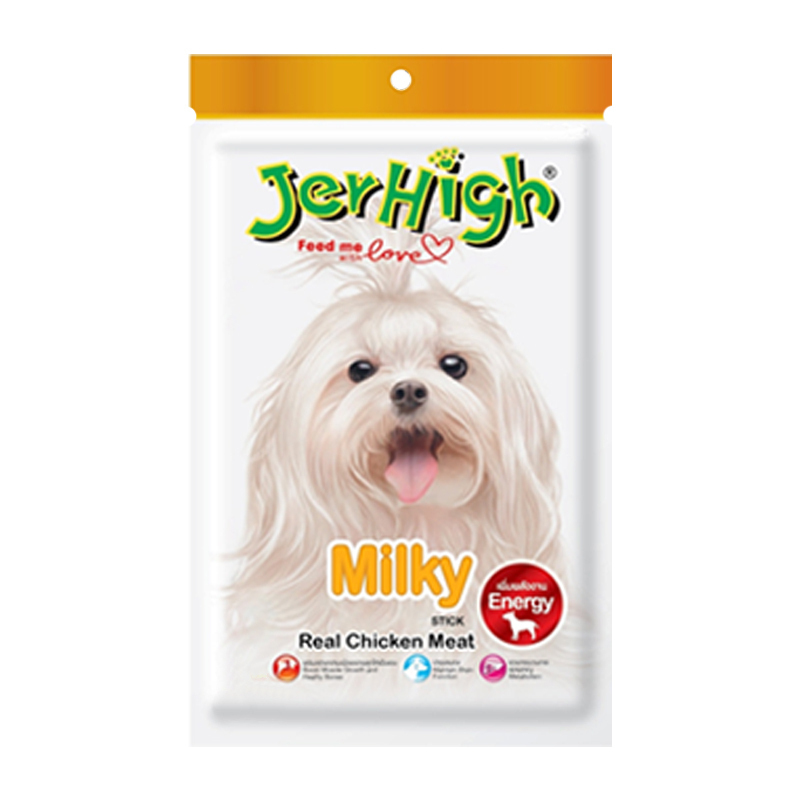 تشویقی سگ جرهای با طعم شیری Jerhigh Milky وزن 70GR