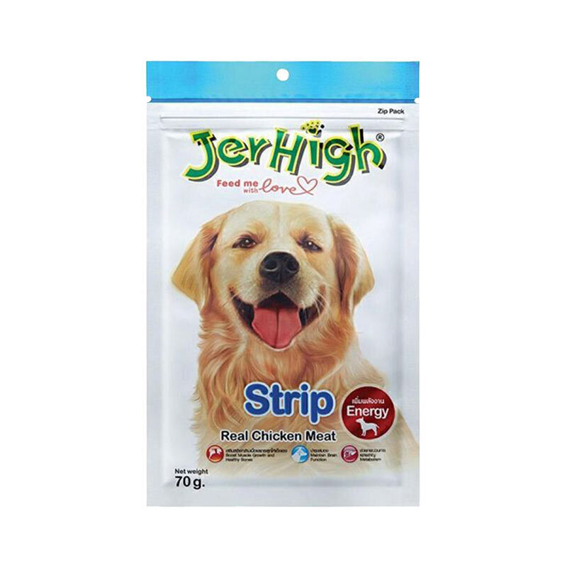 تشویقی سگ جرهای با طعم مرغ Jerhigh Strip وزن 60GR